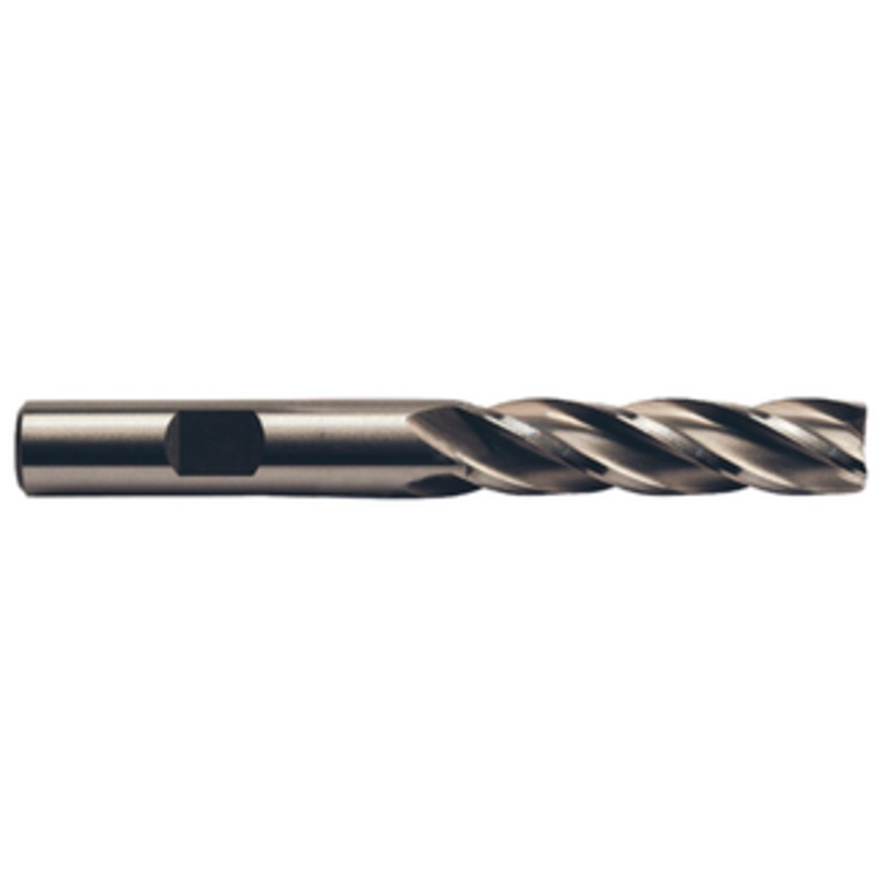 Precise 4 Flute H.S.S. Long Length Non-Center Cut Finishing End Mill, 1 Size, 1 Shank Diameter, 4 Length of Cut, 6-1/2 OAL