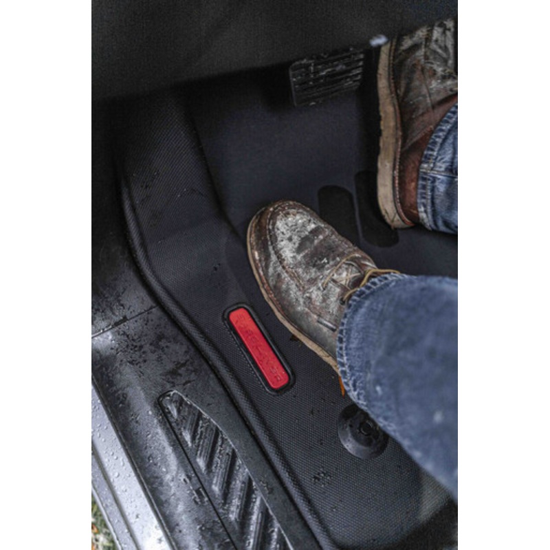 GMC Sierra HD 2500/3500 Floor Liners  with Fold Flat Rear Storage 2020+ Crew Cab (3-Piece)