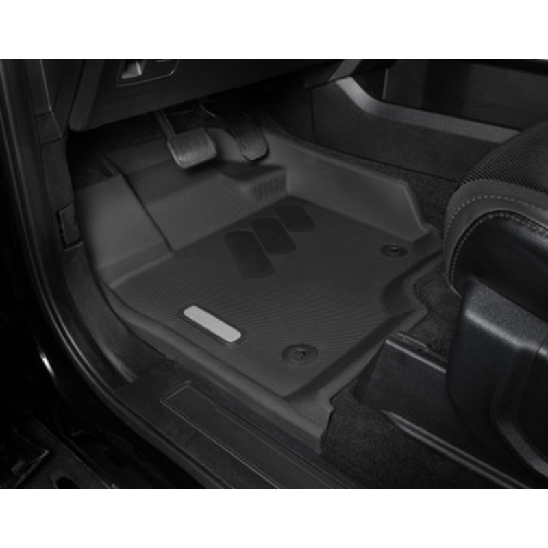 2015-2025 Ford F-150 Lightning & SuperCrew Floor Liners with Fold Flat Rear Storage (3-Piece)