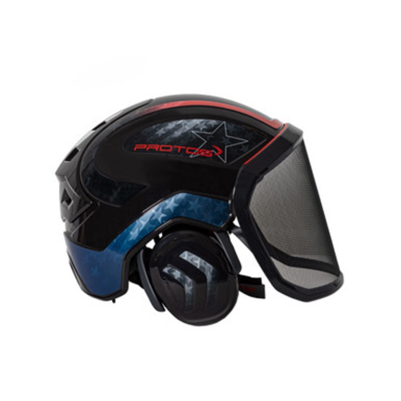 Protos Arborist Helmet System – Black Stars & Stripes