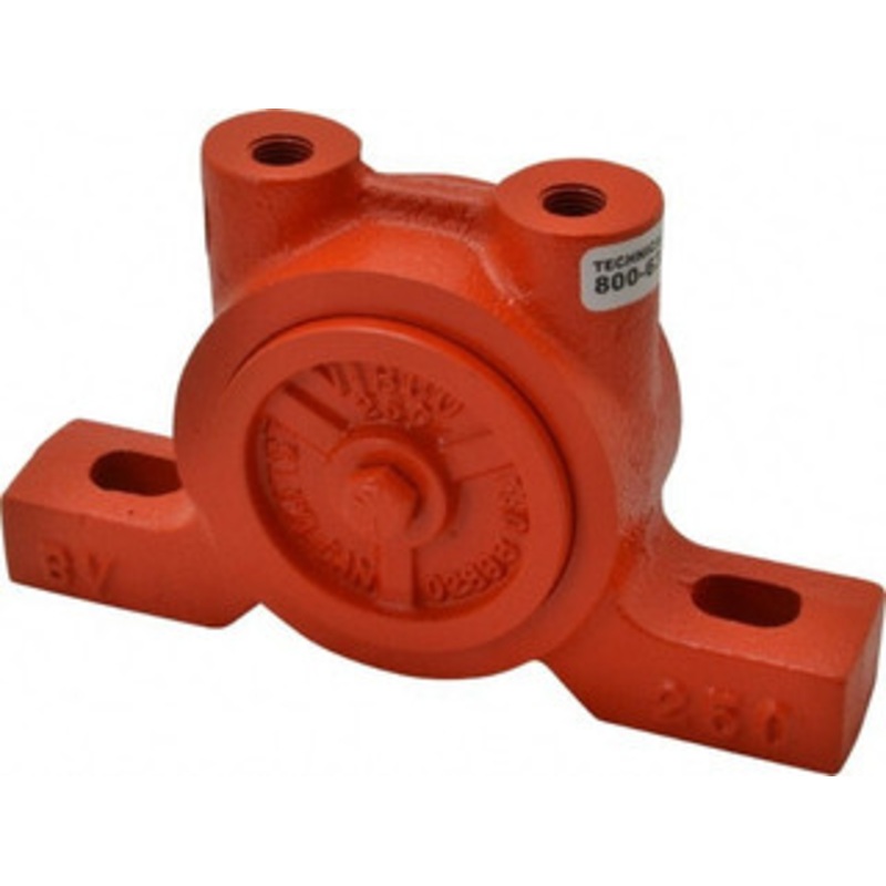 Vibco Vibrators 380 Lb. Force, 13 Cubic Feet per Minute, 11,000 RPM, 79 Decibel, Pneumatic Vibrator 6-3/4 Long x 2-3/4 Wide x 3-15/16 High, 1/4 Port Inlet, 1/4 Port Outlet BV-250 – 36674950