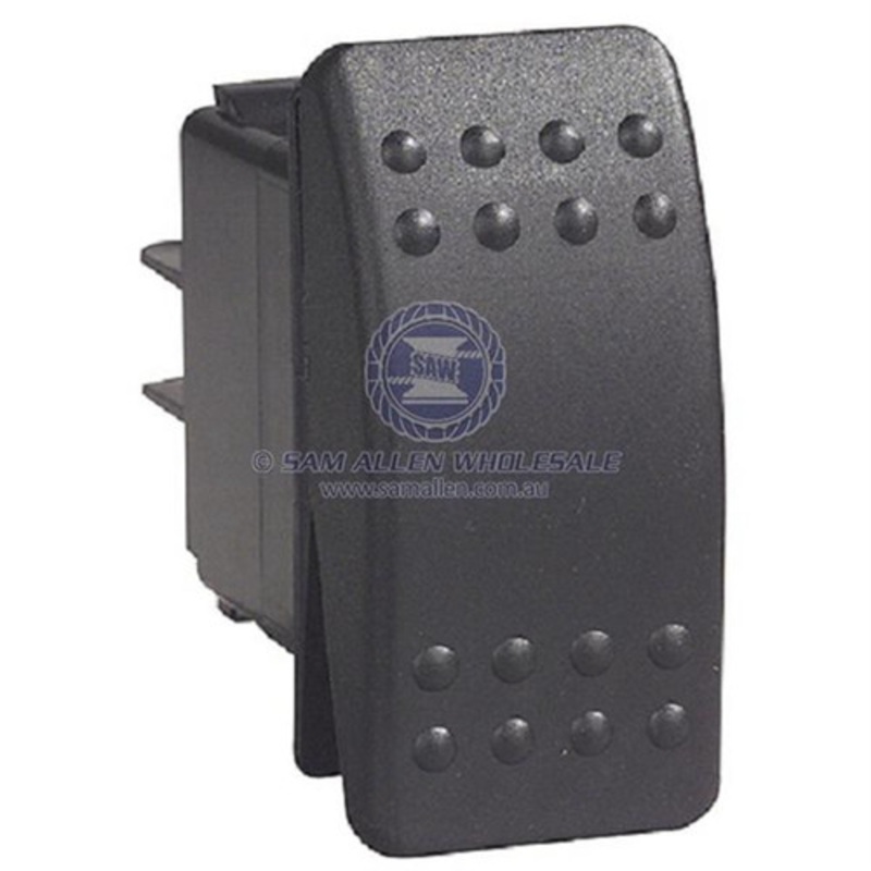 Rocker Switch Black Double Pole 12V 20 amp