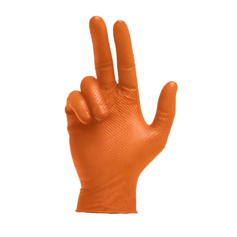 Gloves Disposable Nitrile Orange XL – 50pk