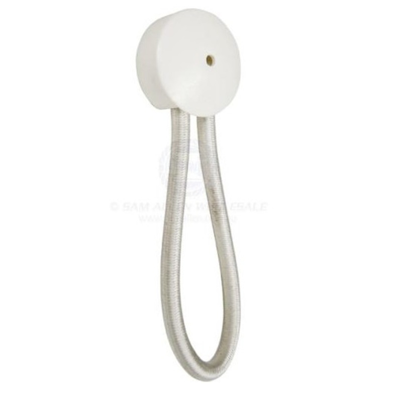 Shock Cord Loop 110mm White Canvas