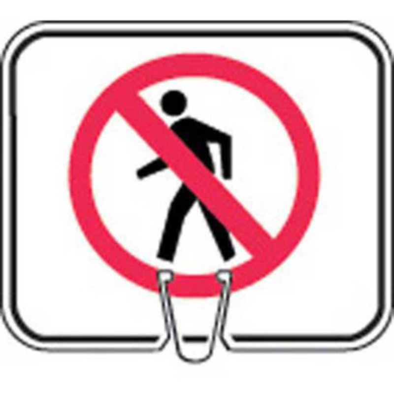 SNPD Cone Sign No Pedestrians Symbol