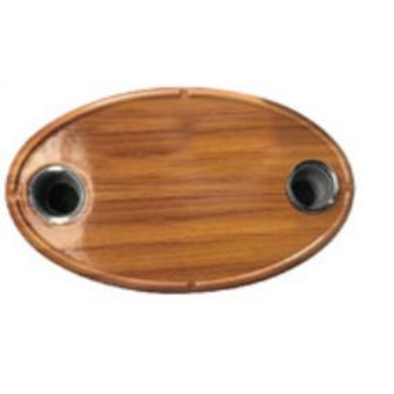 Table Top Timber look with Stainless Steel Cup Holders