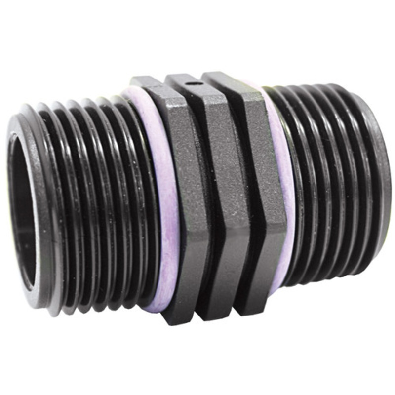 Hex Nipple M-M BSP 1 1/4