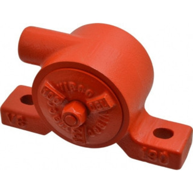 Vibco Vibrators 270 Lb. Force, 9 Cubic Feet per Minute, 7,200 RPM, 70 Decibel, Pneumatic Vibrator 5-1/16 Long x 1-5/16 Wide x 3-5/8 High, 1/4 Port Inlet VS-190CI – 36674844
