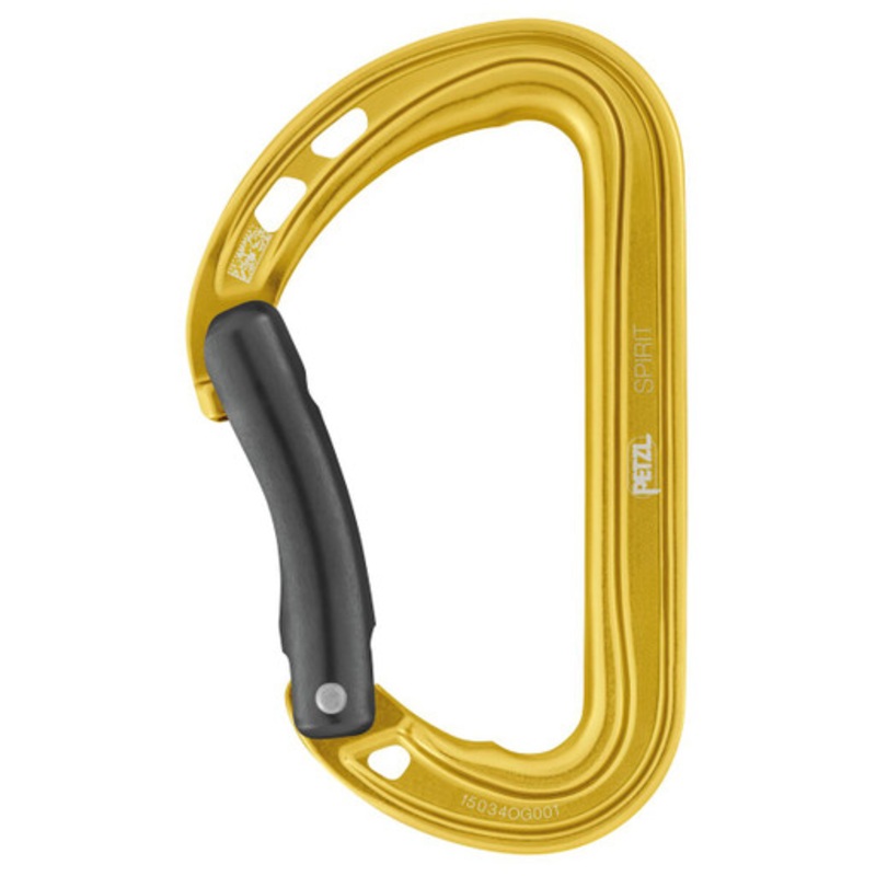 Petzl Spirit Carabiner Bent Gate Yellow