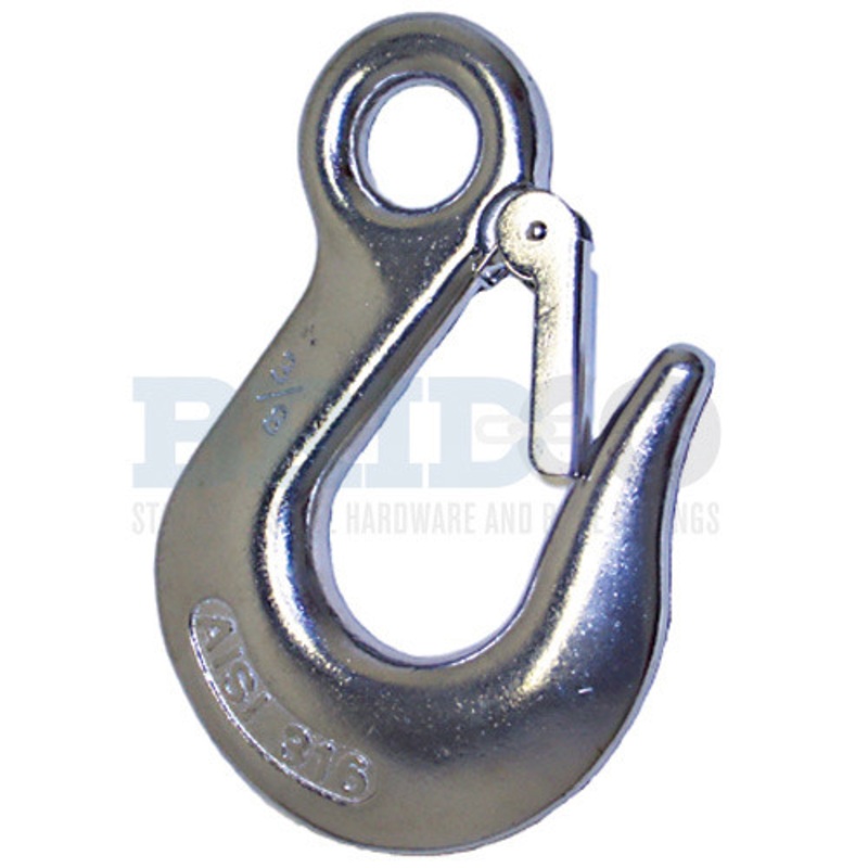 Eye Slip Hook + Safety Catch 12mm