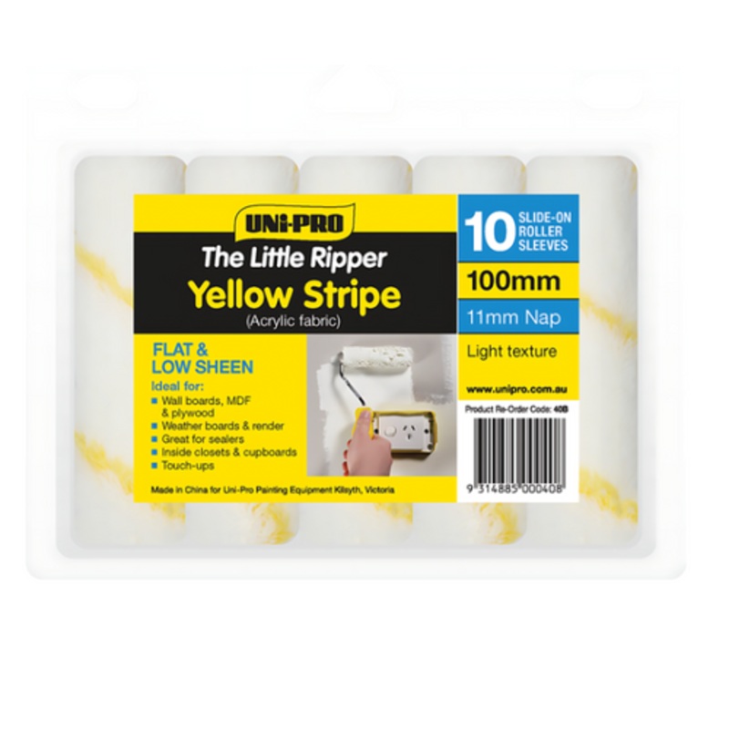 Little Ripper 100mm roller fabric 10pk