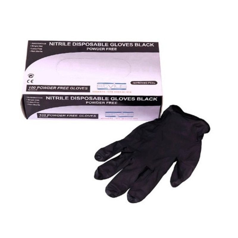 Gloves Nitrile 6mm Black XX Large