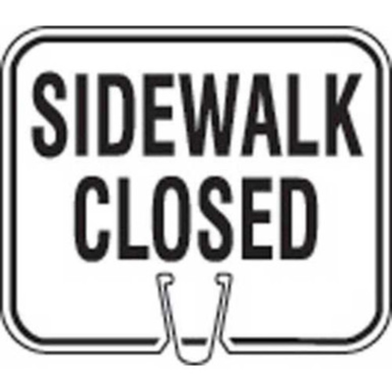 SWCL Cone Sign SIDEWALK CLOSED