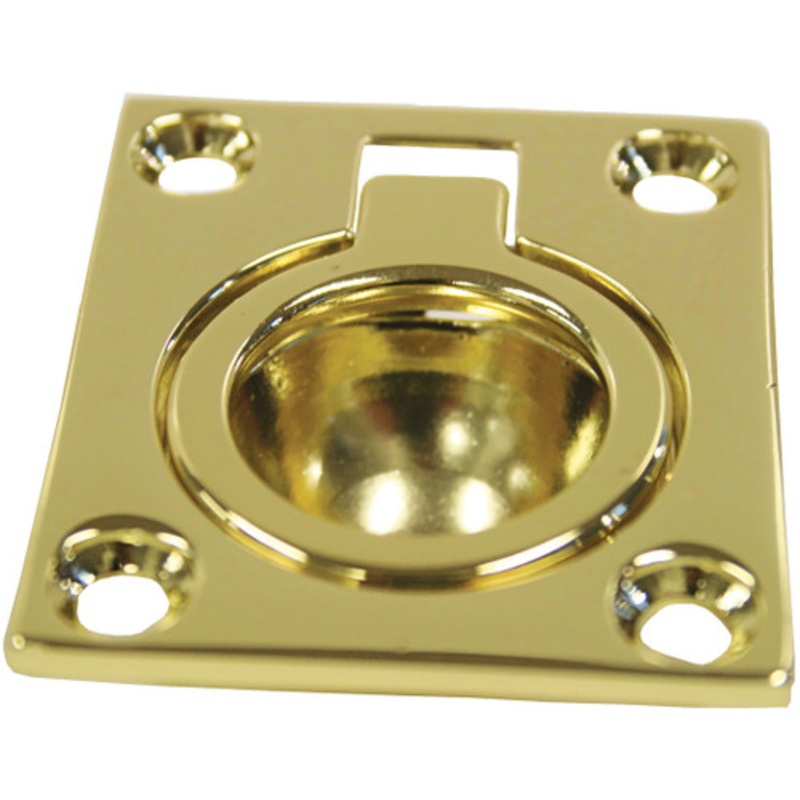 Brass Flush Ring Pull Small