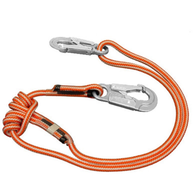 Rope Logic Hi-Vee Adjustable Safety Lanyard with Aluminum Snaps