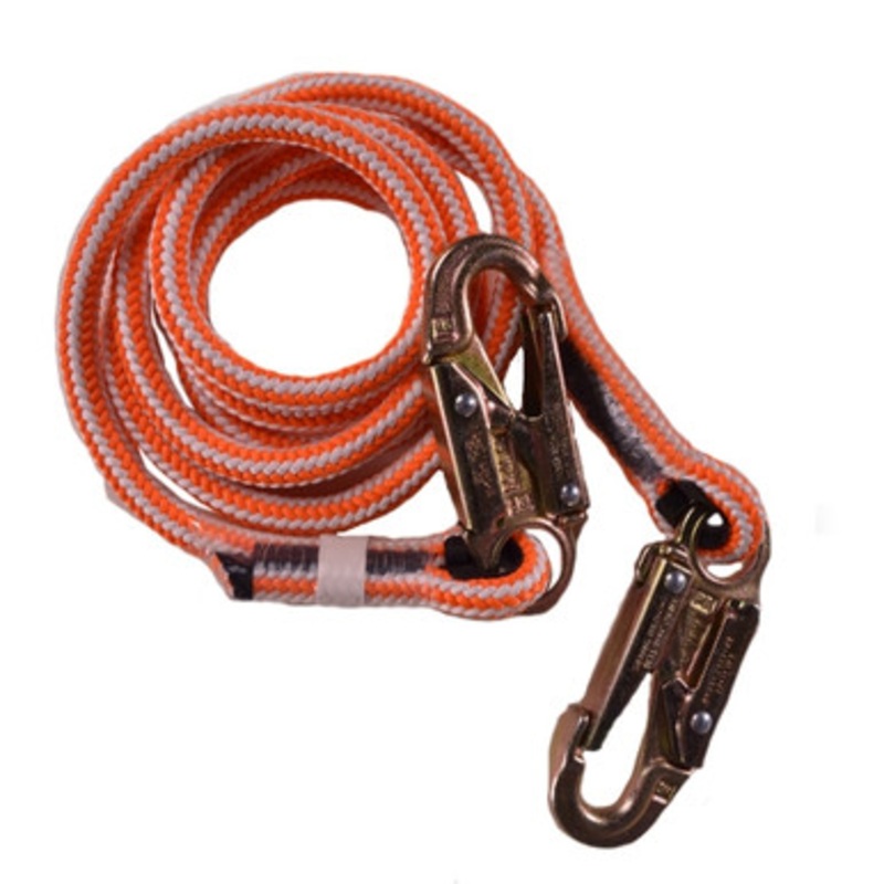 Rope Logic Hi-Vee Double Positioning Lanyard with Steel Snaps