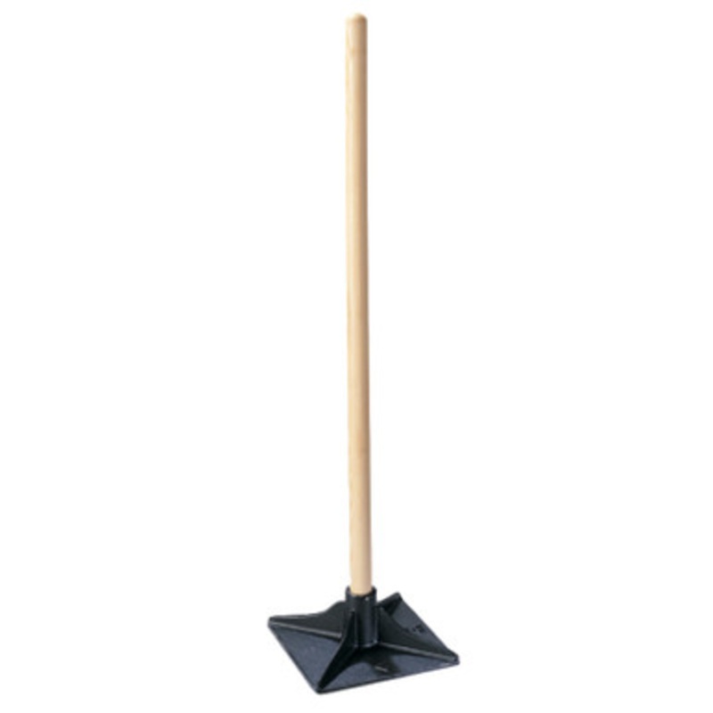 True Temper 10in x 10in Tamper with Hardwood Handle