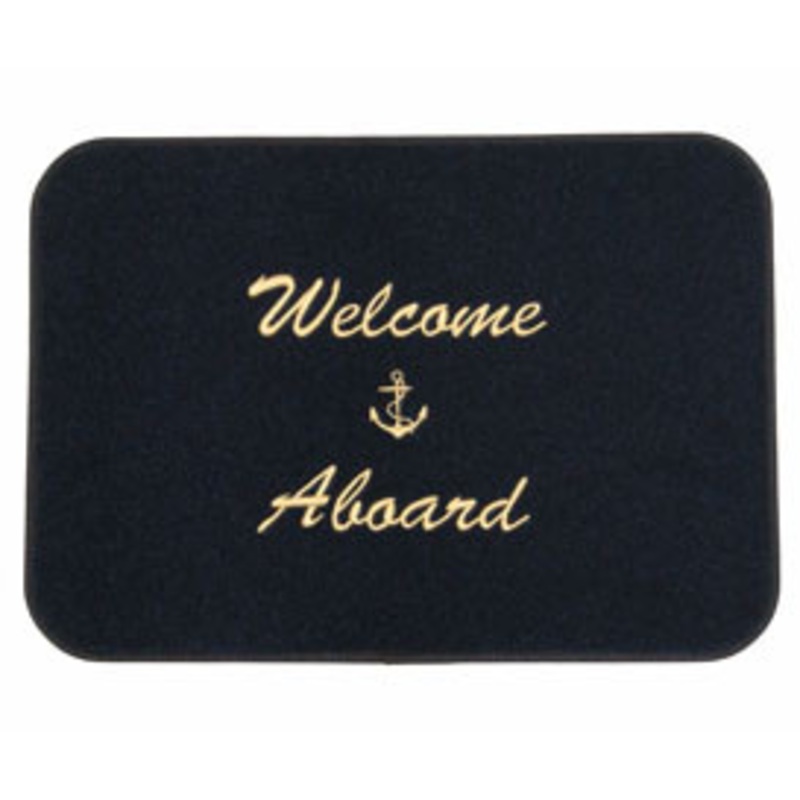 Welcome Aboard Mat – Black/Gold