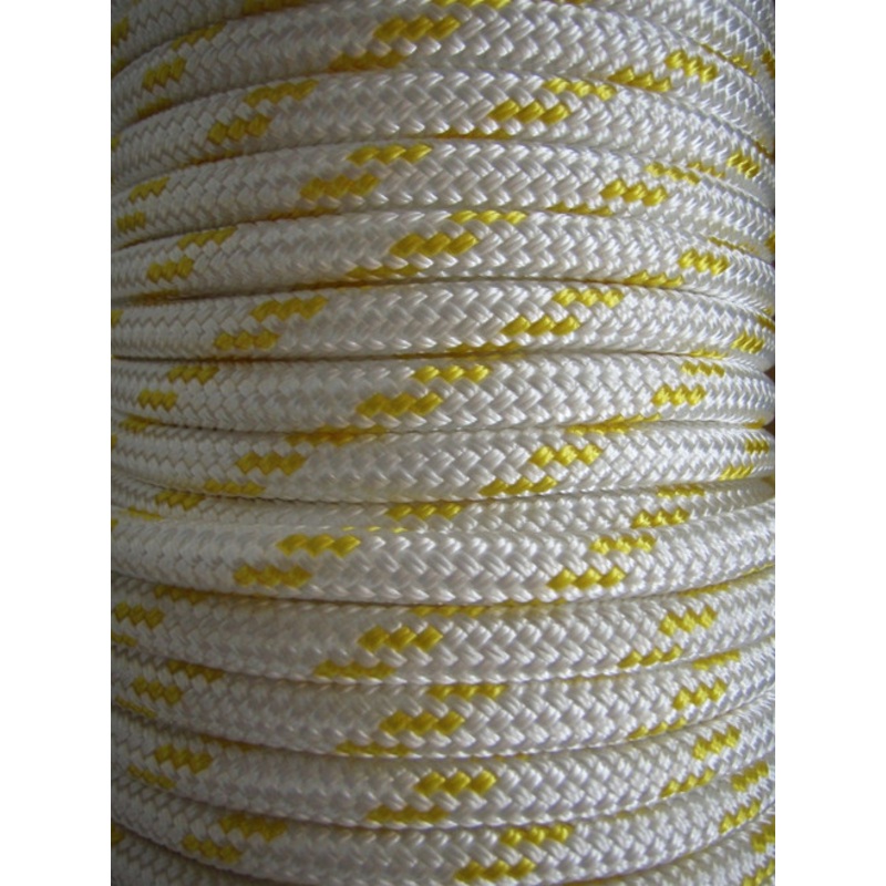 Yellow Fleck Double Braid 8mm x 100metres