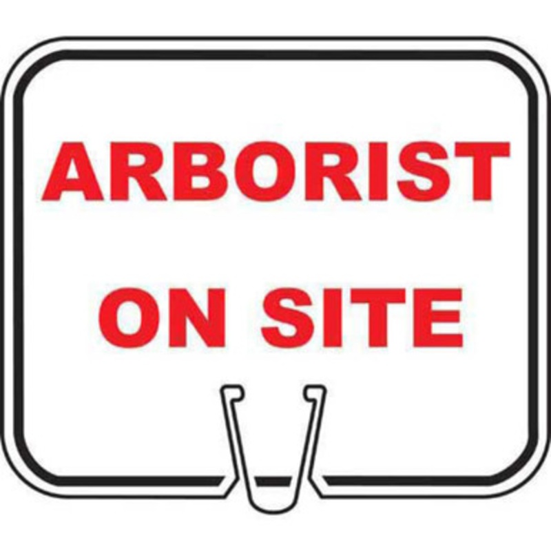 AOS Cone Sign  ARBORIST ON SITE
