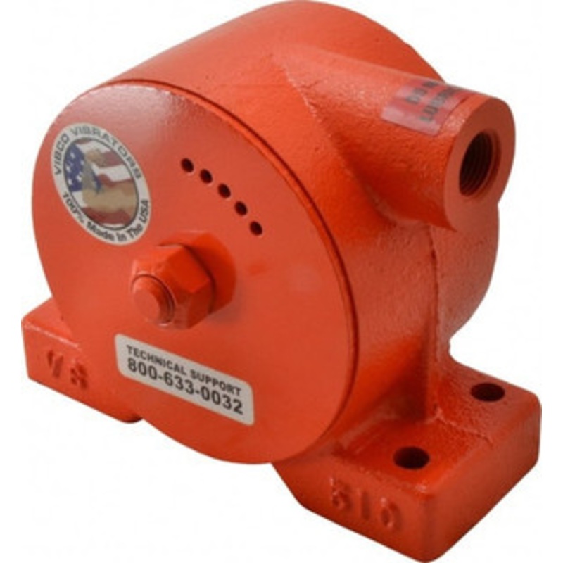 Vibco Vibrators 900 Lb. Force, 21 Cubic Feet per Minute, 4,500 RPM, 77 Decibel, Pneumatic Vibrator 6-3/4 Long x 2-5/8 Wide x 5-3/8 High, 1/2 Port Inlet VS-510CI – 36674885