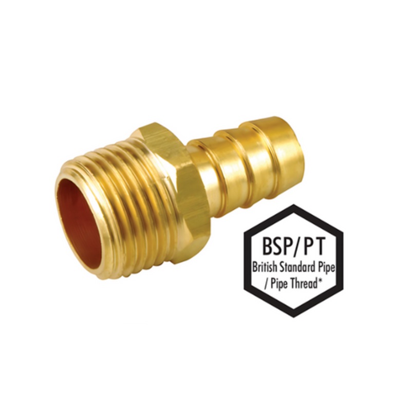 Brass hose barb 3/16 x 1/4