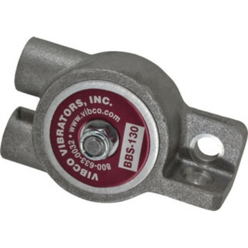 Vibco Vibrators 75 Lb. Force, 5-1/2 Cubic Feet per Minute, 10,500 RPM, 67 Decibel, Pneumatic Vibrator 3-3/4 Long x 1-7/16 Wide x 1-3/16 High, 1/4 Port Inlet, 1/4 Port Outlet BBS-130CI – 36674612
