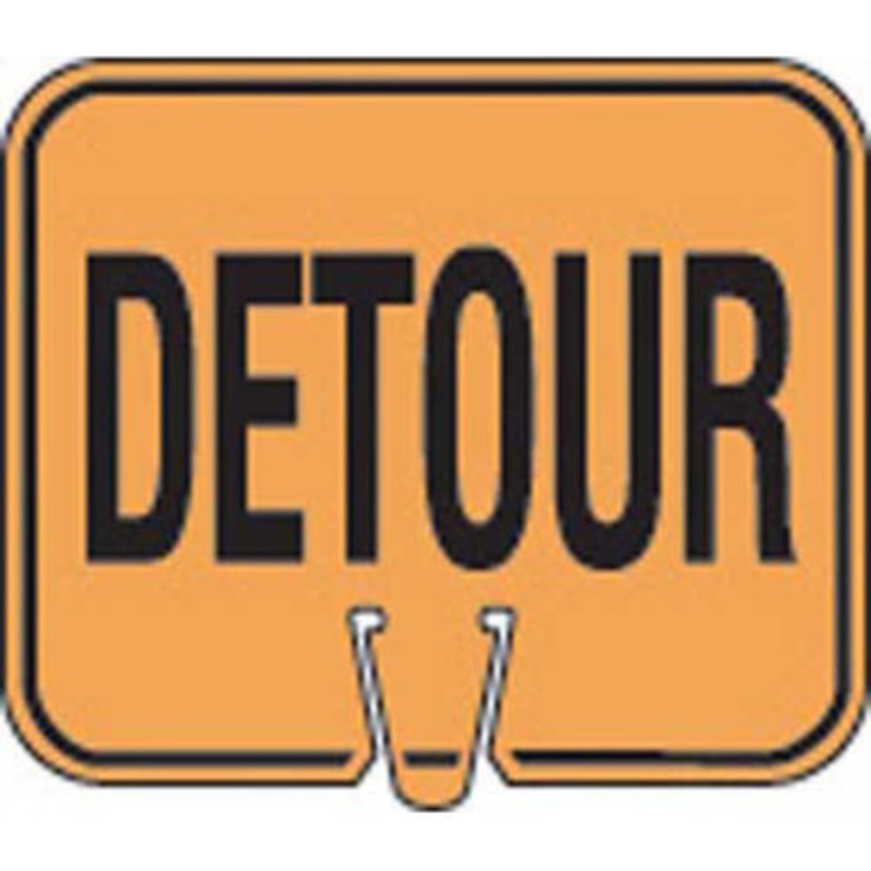 DET3 Cone Sign DETOUR