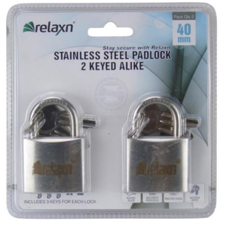 Relaxn Padlock 40mm x 2