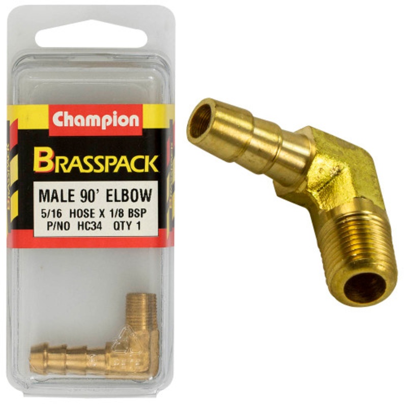 Brass Elbow Male  5/16 x 1/8