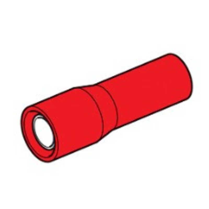 Crimp Terminal Female Bullet Red