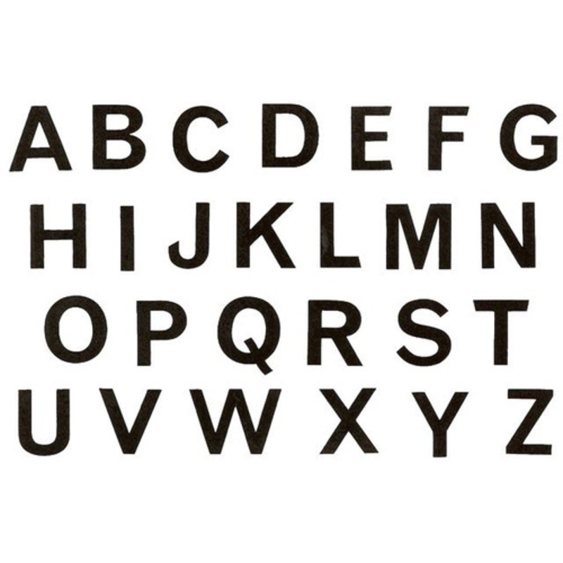 Registration Letters Black 163mm