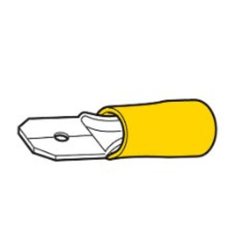 Crimp Terminal Male Blade Yellow
