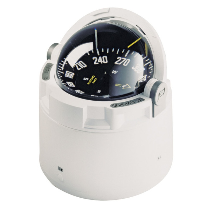 Olympic 135 Sailboat Compass White, Binnacle Mount, Black Card