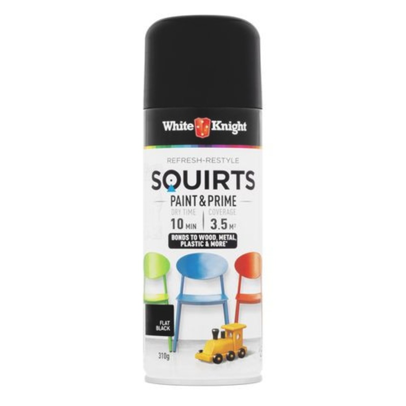 Squirts Flat Black Spray Paint