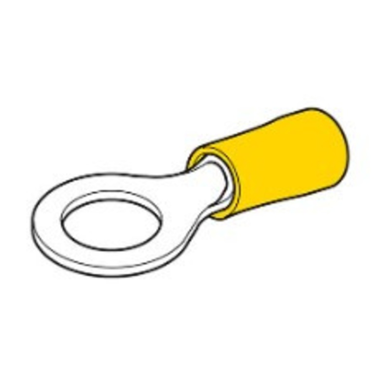 Crimp Terminal Ring Yellow 8.4mm