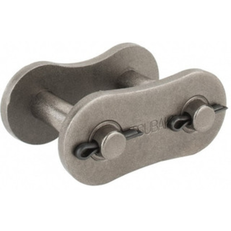 U.S. Tsubaki 2 Pitch, ANSI 160, Cottered Roller Chain Connecting Link Carbon Steel, For Use with Single Strand Chain 160CL – 01434455