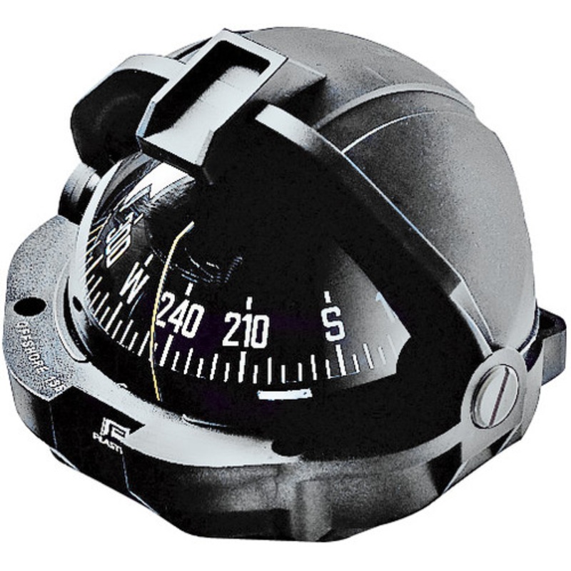 Offshore 105 Powerboat Compass Black, Flush Mount, Conical Card