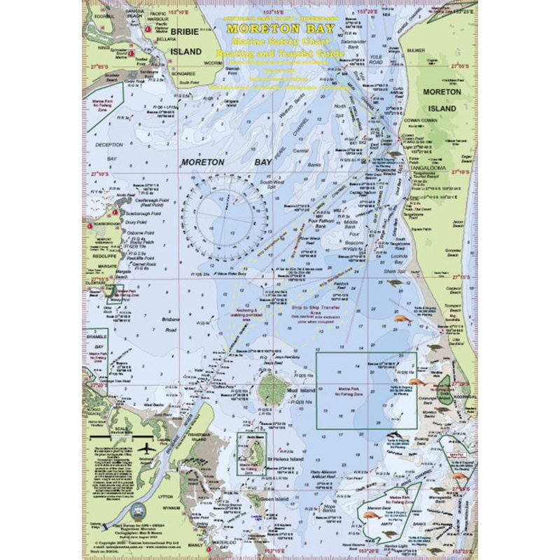 Chart of Moreton Bay Laminated