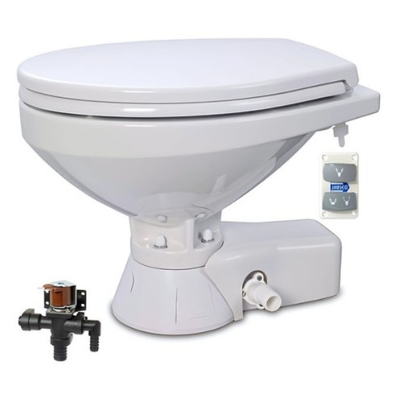 Jabsco Quiet Flush Fresh Water Toilet 24V – Standard and Large