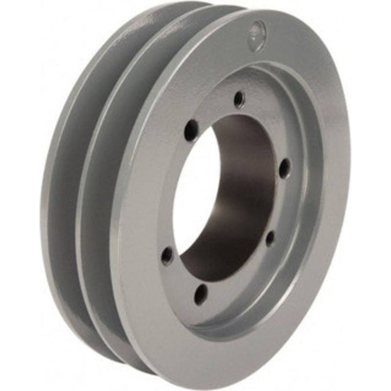 TB Woods 2 Groove, 1/2 to 2-1/2 Bore Diam, 7.35 Outside Diam, QD Bushed V Belt Sheave 6.6 A Diam Belt Pitch 702B – 82245341