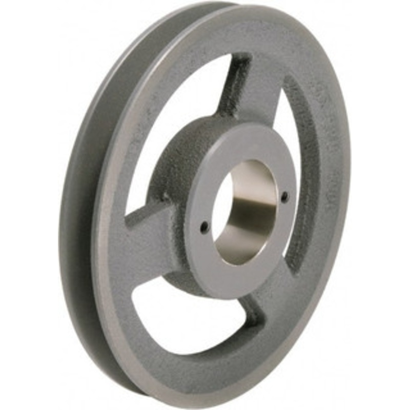 TB Woods 1 Groove, 1/2 to 1-1/2 Bore Diam, 9-3/4 Outside Diam, QD Bushed V Belt Sheave 9.0 A Diam Belt Pitch BK100 – 82224031