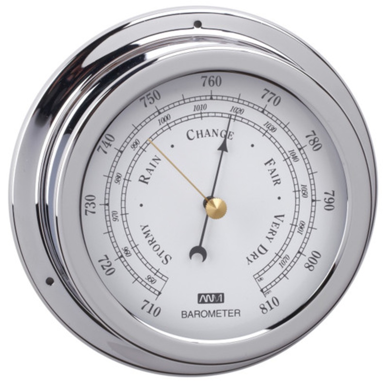 Barometer – 120mm Chrome Plated Brass