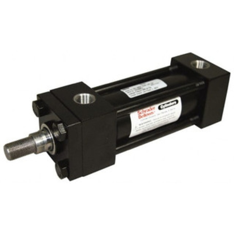 Schrader Bellows 3-1/4 Bore, 1-3/8 Rod Diam, Double Acting NFPA Tie Rod Cylinder 2 Stroke Length, 1-14 Rod Thread, 10-3/4 OAL, Prepared for Bolt on Mount 1H000039991 – 86157252