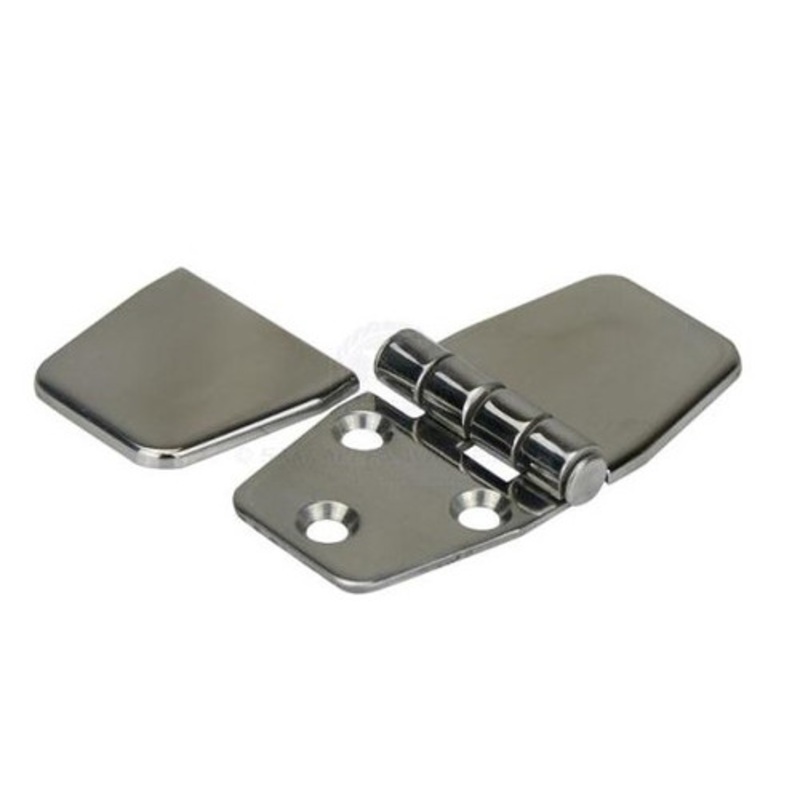 Hinge Strap Stamped S/S with Cover 76mm x 40mm