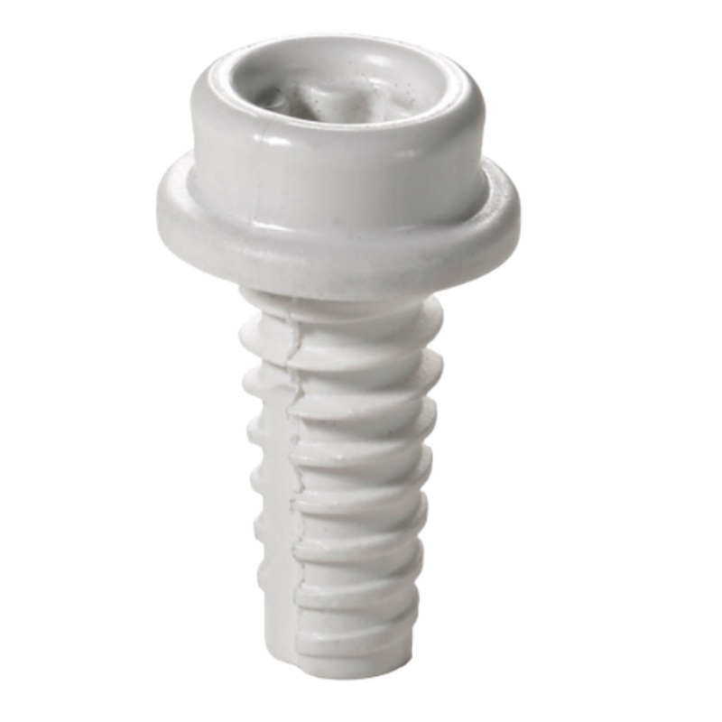 Screw with Press Stud Top White 100mm