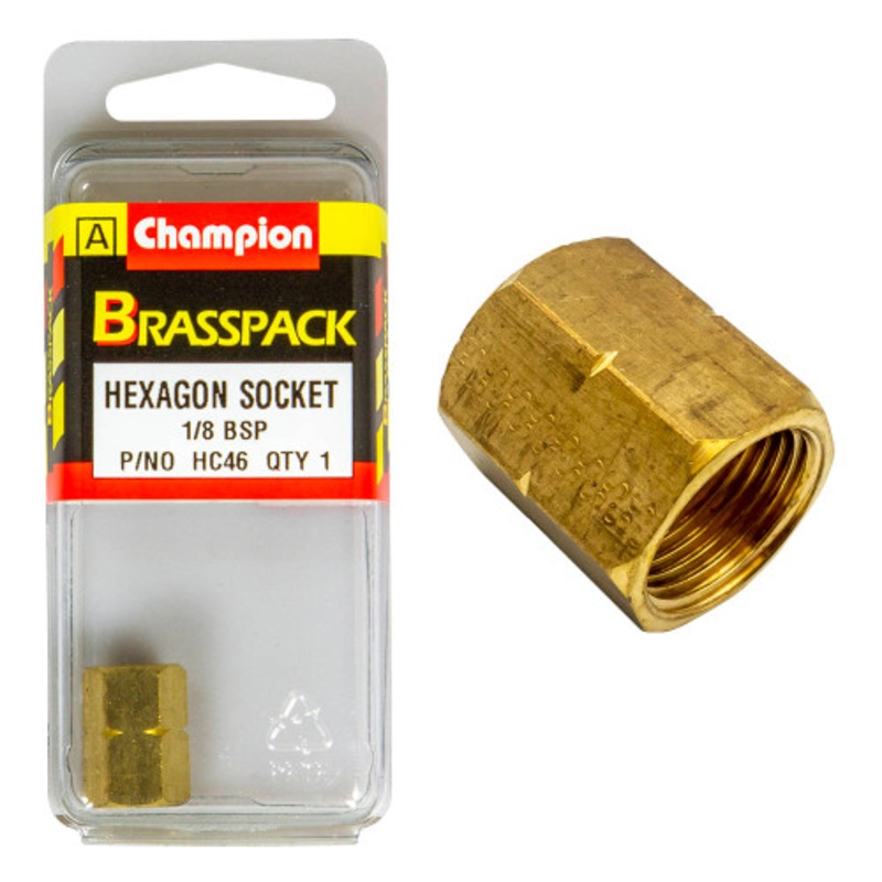 Brass Socket 1/8