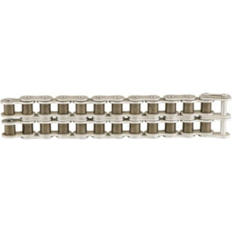 U.S. Tsubaki 5/8 Pitch, ANSI 50-2, Double Strand Roller Chain Chain No. 50-2, 2,430 Lb. Capacity, 10 Ft. Long, 0.4 Roller Diam, 3/8 Roller Width 50-2RB – 63200786
