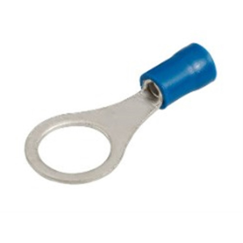 Crimp Terminal Ring Blue 9.5mm