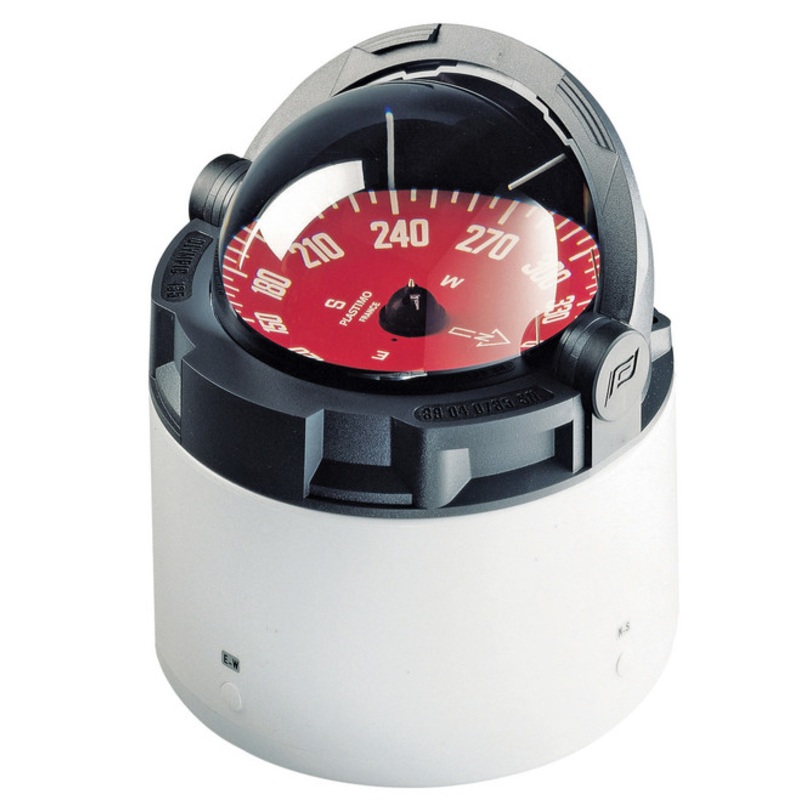 Olympic 135 Sailboat Compass Black, Binnacle Mount, Red Card